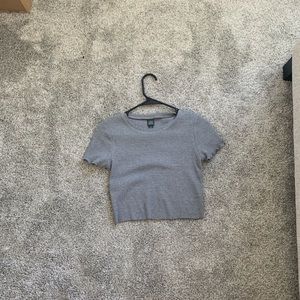 Cropped baby waffle tee